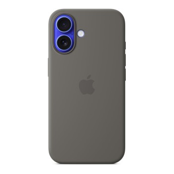 Чехол для iPhone 16 Silicone with MagSafe серый