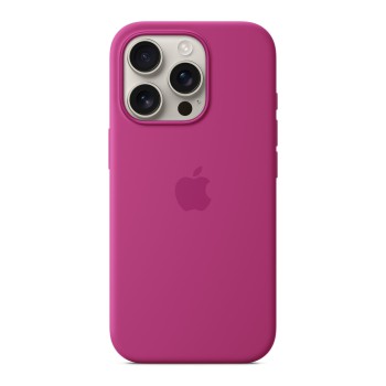Чехол для iPhone 16 Pro Silicone MagSafe фуксия