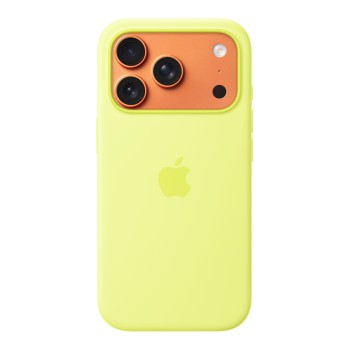 Чехол для iPhone 17 Pro Silicone MagSafe неоново-желтый