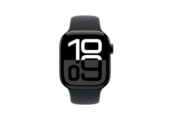 Apple Watch Series 10 42mm Jet Black Aluminium Sport Band Black S/M