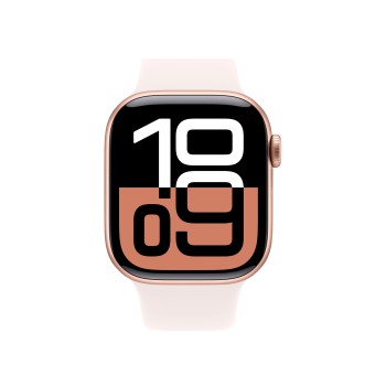 Apple Watch Series 10 42mm Rose Gold Aluminium Case, Sport Band Rose S/M