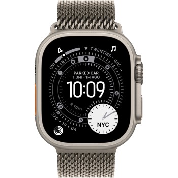 Apple Watch Ultra 3 49mm Natural Titanium Milanese Natural Loop M
