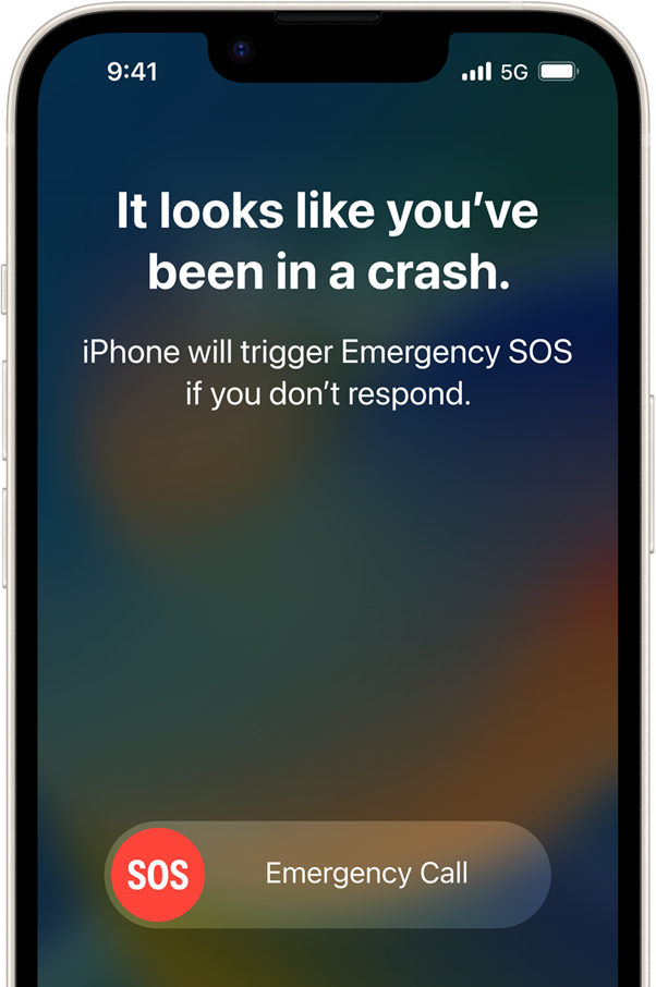 Экстренный вызов и обнаружение аварий iPhone 14