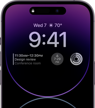 iPhone 14 Pro с всегда включённым дисплеем